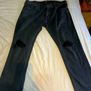 Hollister relaxed fit distressed jeans. Very comfortable and soft.